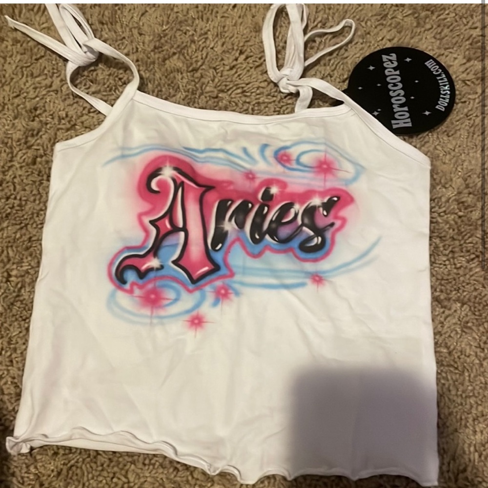 Dolls kills Horoscopez Aries tank top size XS airbrush look. Brand new w tags